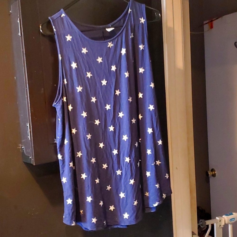 Old Navy Sleeveless Tank with Stars on Navy